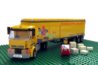 A LEGO Bishop's Move truck