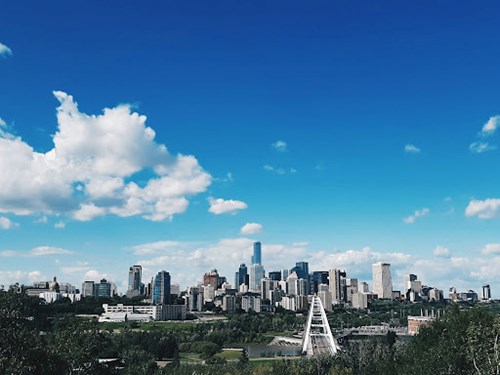 Skyline of Edmonton, a metropolitan city in Canada