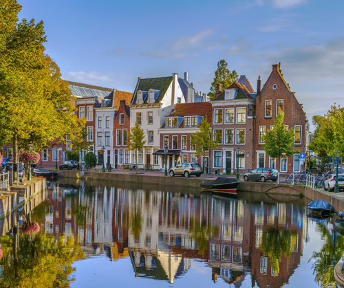 The city of Leiden, Netherlands