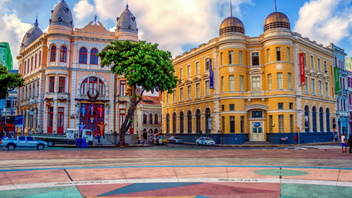 Historical square in Recife, Brazil