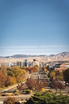 View of downtown Boise, a city in Idaho in the USA.
