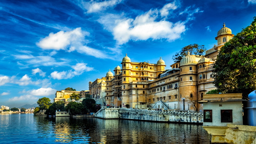 City Palace across the water in Udaipur, India