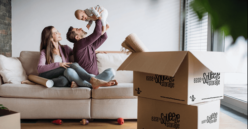 New family moving house and using self-storage from Ease the Squeeze