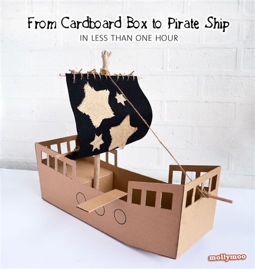Make the Mayflower from a Cardboard Box