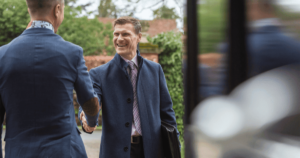 Two men shaking hands