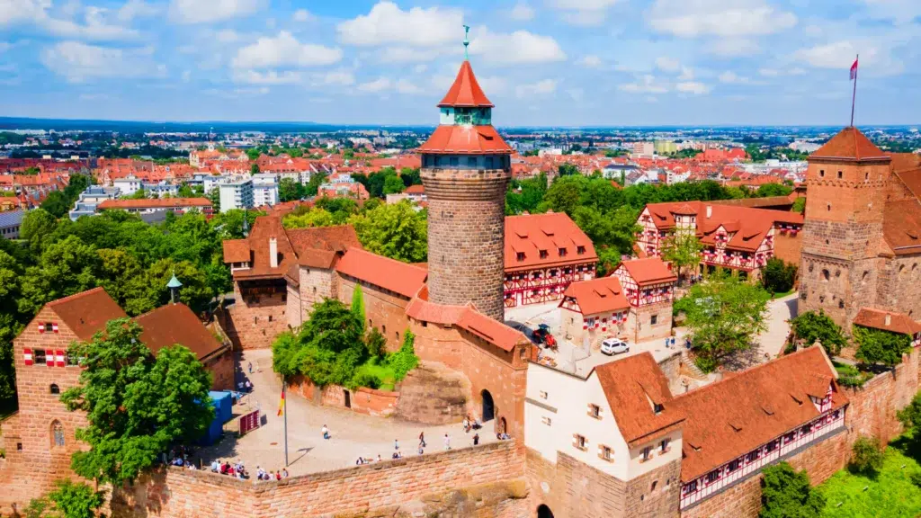 Nuremberg Castle in Germany on a sunny day
